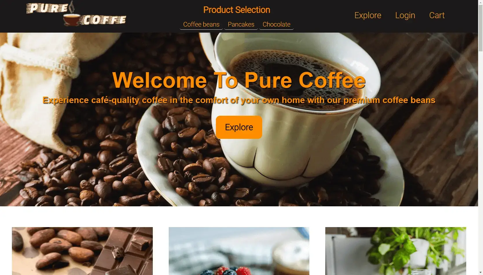 Project CoffeeShop Screenshot